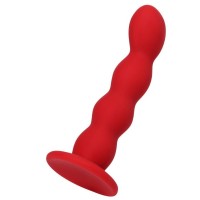 Красный силиконовый анальный фаллоимитатор Favorite - 13 см.