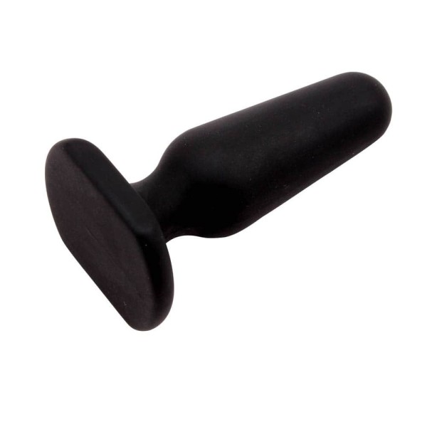 Черная анальная пробка S Silicone Plug - 7,3 см