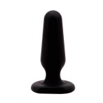 Черная анальная пробка S Silicone Plug - 7,3 см