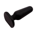 Черная анальная пробка S Silicone Plug - 7,3 см
