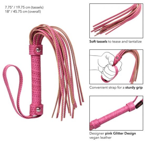 Розовая плеть Tickle Me Pink Flogger - 45,7 см