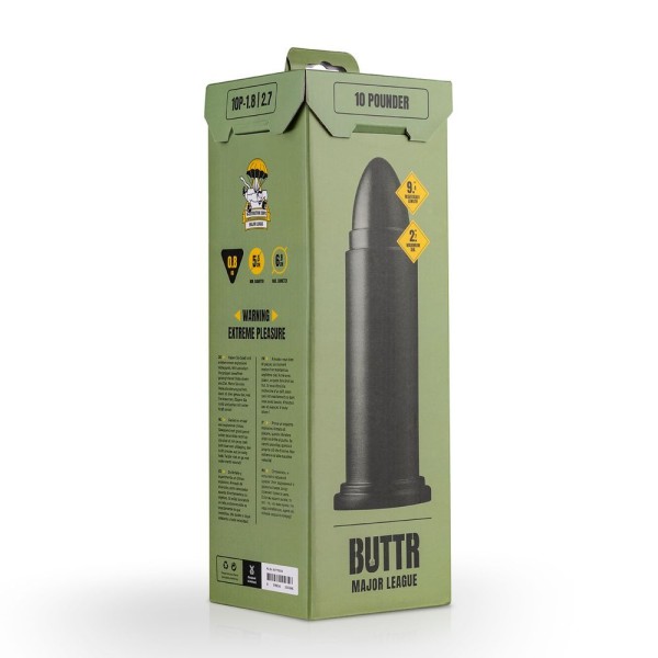 Черный анальный фаллоимитатор 10 Pounder Dildo - 25,6 см