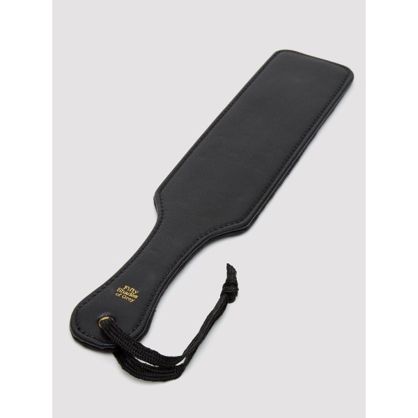 Черная шлепалка Bound to You Faux Leather Spanking Paddle - 38,1 см