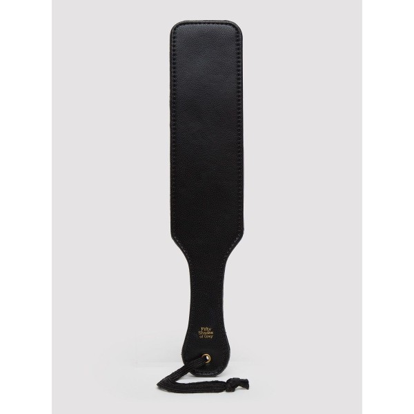 Черная шлепалка Bound to You Faux Leather Spanking Paddle - 38,1 см