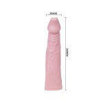 Телесная насадка с вибрацией Sex Expert - 18 см