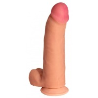 Телесный реалистичный фаллоимитатор с присоской №73 - 20 см. Телесный реалистичный фаллоимитатор с присоской №73 - 20 см.