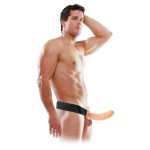 Полый страпон 8  Hollow Strap-On телесного цвета - 19 см