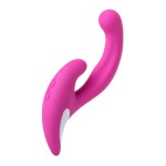 Розовый эргономичный вибратор для двойной стимуляции JOS JAVI - 22 см