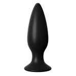 Чёрная большая анальная вибропробка Large Rechargeable Anal Plug - 13,5 см