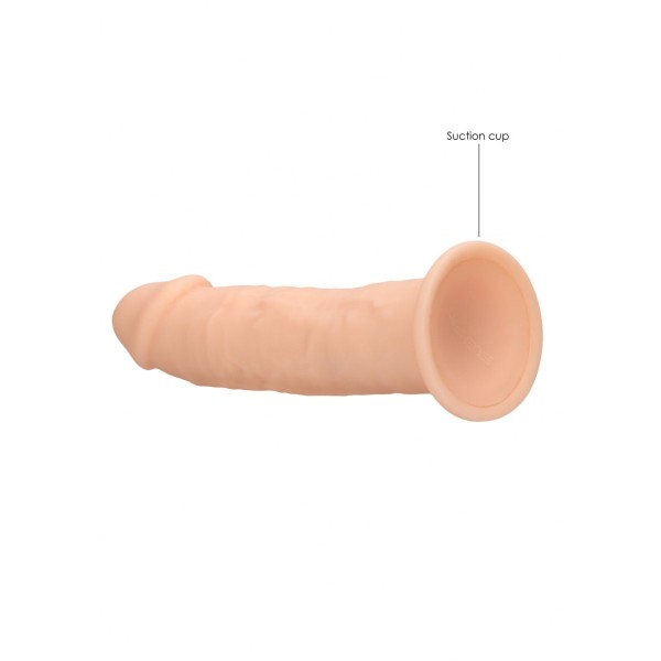 Телесный фаллоимитатор без мошонки Silicone Dildo Without Balls - 19,2 см