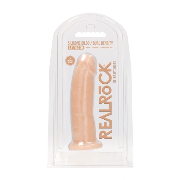 Телесный фаллоимитатор без мошонки Silicone Dildo Without Balls - 19,2 см