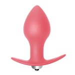 Розовая анальная вибропробка Bulb Anal Plug - 10 см