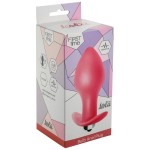 Розовая анальная вибропробка Bulb Anal Plug - 10 см