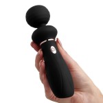 Черный вибратор So Divine Relax Portable Massage Wand - 24 см