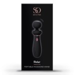 Черный вибратор So Divine Relax Portable Massage Wand - 24 см