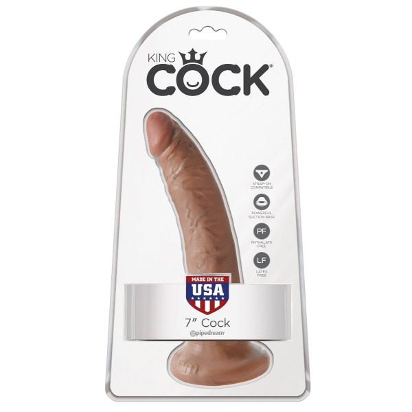Фаллоимитатор-мулат с присоской 7  Cock - 17,8 см