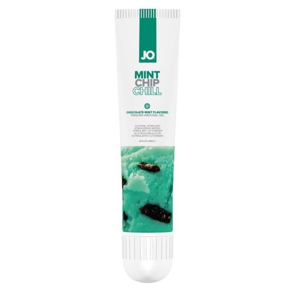 Стимулирующий клиторальный гель со вкусом мятного шоколада JO Mint Chip Chill - 10 мл