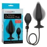 Черная расширяющаяся анальная пробка XL Silicone Inflatable Plug - 16 см