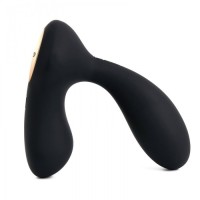 Чёрный стимулятор простаты Vick с вибрацией и пультом ДУ Чёрный стимулятор простаты Vick с вибрацией и пультом ДУ