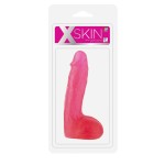 Розовый фаллоимитатор XSKIN 7 PVC DONG - 18 см