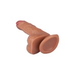 Кофейный фаллоимитатор на присоске Calm - 17,5 см
