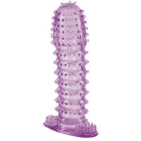 Гелевая фиолетовая насадка с шипами - 12 см. Гелевая фиолетовая насадка с шипами - 12 см.