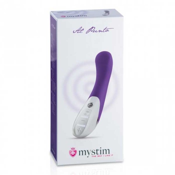 Фиолетовый вибратор Mystim Al Punto - 25 см