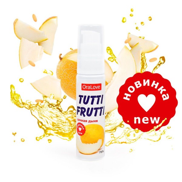 Гель-смазка Tutti-frutti со вкусом сочной дыни - 30 гр