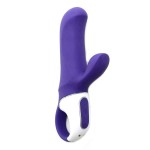 Фиолетовый вибратор Satisfyer Magic Bunny с клиторальным отростком - 17,6 см