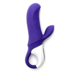 Фиолетовый вибратор Satisfyer Magic Bunny с клиторальным отростком - 17,6 см