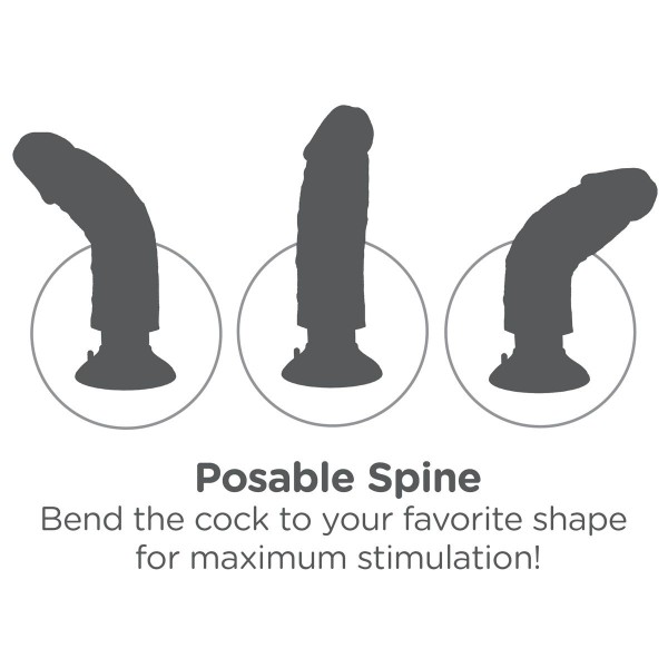 Вибромассажер на присоске 8  Vibrating Cock - 21,6 см