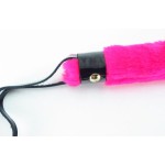 Плеть из лака с розовым мехом BDSM Light - 43 см