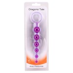 Фиолетовая анальная цепочка DRAGONZ TALE ANAL - 20 см