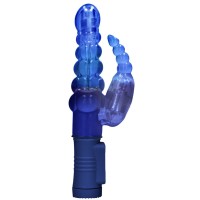 Синий вибратор-кролик Rotating Bubbles - 23,2 см. Синий вибратор-кролик Rotating Bubbles - 23,2 см.