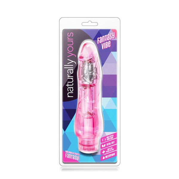 Розовый вибратор-реалистик Fantasy Vibe - 22,8 см