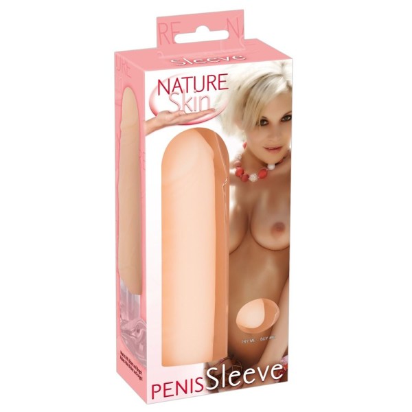 Телесная насадка на пенис Nature Skin - 15,5 см