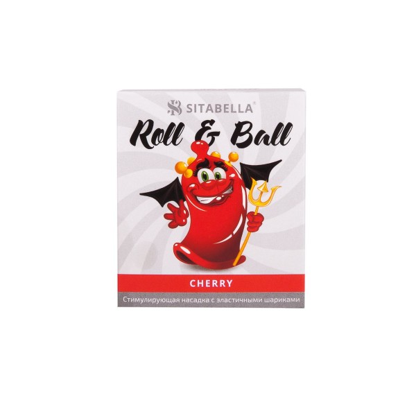 Стимулирующий презерватив-насадка Roll   Ball Cherry