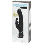 Черный вибратор-кролик Happy Rabbit Realistic Rechargeable Rabbit Vibrator - 25,4 см