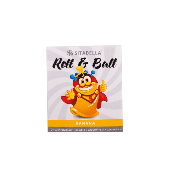 Стимулирующий презерватив-насадка Roll   Ball Banana