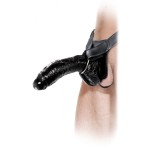 Полый страпон Extreme Hollow Strap-On чёрного цвета - 25 см