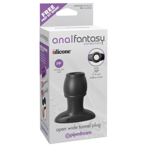 Открытая анальная пробка Anal Fantasy Collection Open Wide Tunnel Plug - 7,2 см