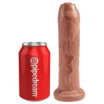 Кофейный необрезанный фаллоимитатор на присоске 7  Uncut Cock - 19,1 см