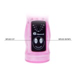 Розовый вибратор с анальным и клиторальным отростками Intimate Tease - 22 см