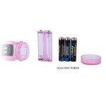 Розовый вибратор с анальным и клиторальным отростками Intimate Tease - 22 см