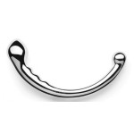 Серебристый фаллоимитатор в форме дуги Hoop - 19,7 см
