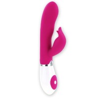 Розовый вибратор Felix с клиторальным стимулятором - 21 см. Розовый вибратор Felix с клиторальным стимулятором - 21 см.