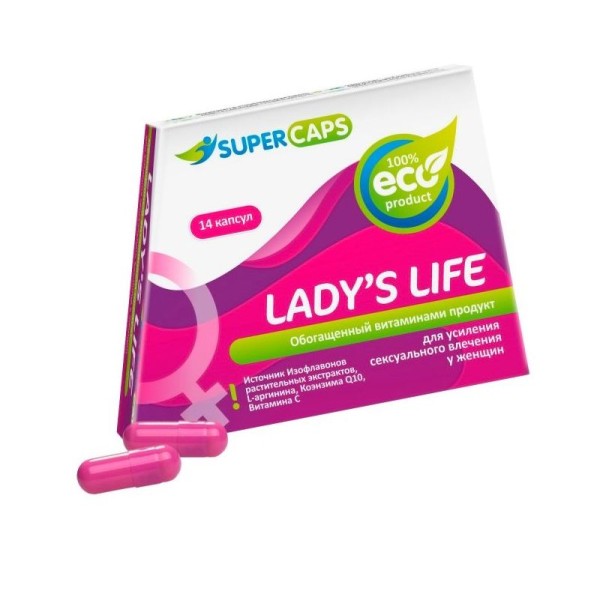 Возбуждающие капсулы Ladys Life - 14 капсул (0,35 гр)