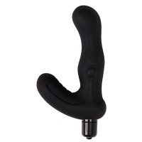 Черный вибромассажер простаты Titan - 15 см. Черный вибромассажер простаты Titan - 15 см.