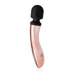 Черно-розовый вибромассажер Nouveau Curve Massager - 21 см