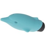Голубой вибростимулятор-дельфин Lastic Pocket Dolphin - 7,5 см